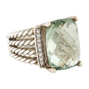 SOLD ELSEWHERE: DAVID YURMAN Prasiolite & Diamond Wheaton Cocktail Ring